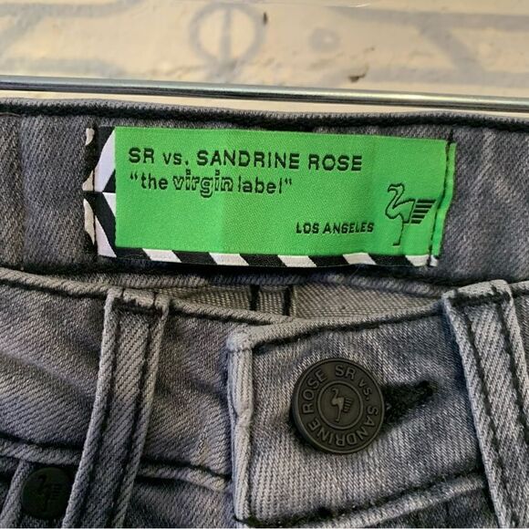 NWT Sandrine Rose x Free People High Waisted Skinny Jeans in Light Black 24 - Picture 7 of 8